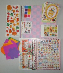 Vtg Scrapbook Supplies Lot 125 Pcs – Cardstock Stickers Die Cuts Frames Sheets