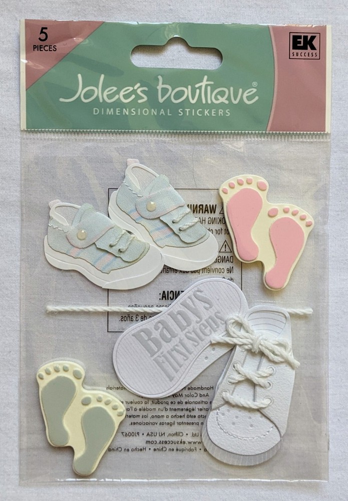 Jolee’s Baby’s First 1st Steps Shoes Footprints Scrapbooking Stickers