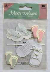 Jolee’s Baby’s First 1st Steps Shoes Footprints Scrapbooking Stickers