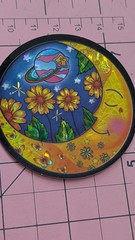 Vintage Stickers Celestial Sun Moon Frog LilyPad Sunflower Dragonfly Lot Vending