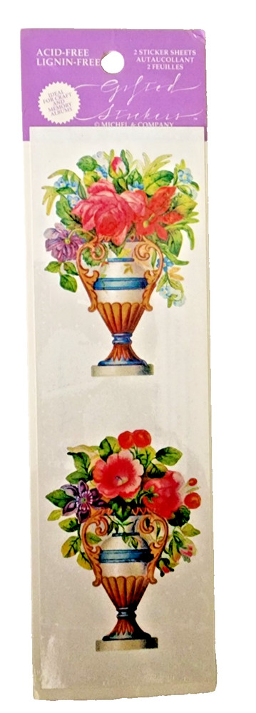 VTG 90s The Gifted Line Michel Co. Grossman Stickers – Flower Urn 1pk