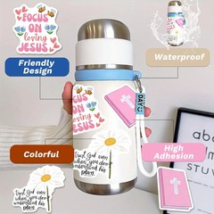 Bible Verse Stickers 200 Pcs Christian Scripture Sticker Pack, Waterproof Vinyl