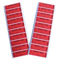 100pcs Total Transfer Tamper Evident Security Stickers, Red, 1×3.35″, Serial …