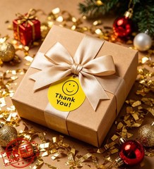 BLESS-VAST Thank You Stickers Yellow Smile 1 Inch 500 Pcs
