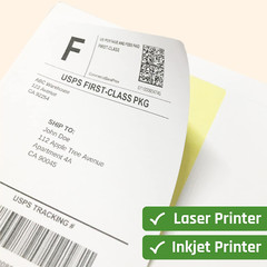 30 Sheets, Printable White Sticker Paper, Laser/Inkjet Printing – Matte, Letter