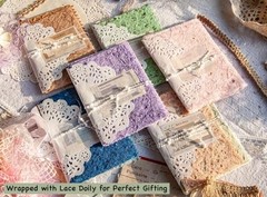 96 Sheets Textured Scrapbook Paper and Mesh Fabric Assorted Set – 6 ARTSMN008