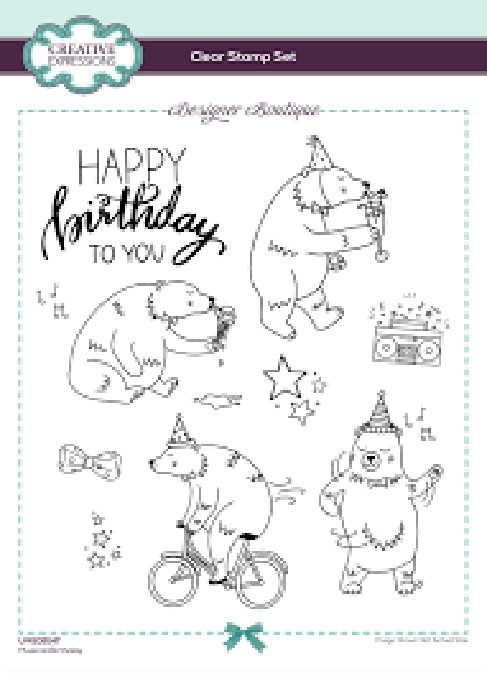 CREATIVE EXPRESSIONS – CLEAR ACRYLIC STAMPS – MUSICAL BIRTHDAY