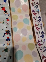 Mrs. Grossman’s Baby Toys Baseball Players Balloons Princess Sticker Roll Lot