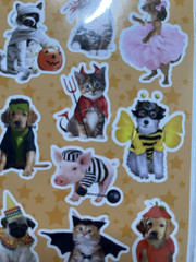Vintage Halloween Animals Stickers-New In Packaging-Stickety-Doo-Da Brand