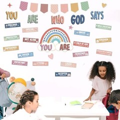 Boho Christian Bulletin Board Decorations Inspirational Bulletin Board Set