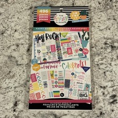 NEW Happy Planner Sticker Book – Happy Quotes 496 Pieces 🌈☀️🪩✨🪴🌼