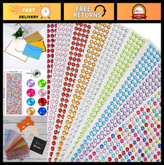 4536 Self-Adhesive Rhinestone Stickers for Kids DIY Crafts, Nail Art & Scrapbook
