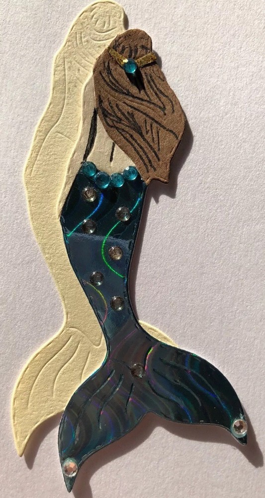 MERMAID Die-Cuts(6pc)Approx 1-3/4”x 4”6”•Ocean•Swimming •Mythical•Beach•Women•