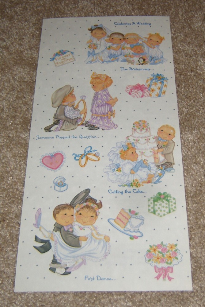Tie Me To The Moon ~ Dimple Street Gang Wedding Sticker Sheet ~ Bridesmaids