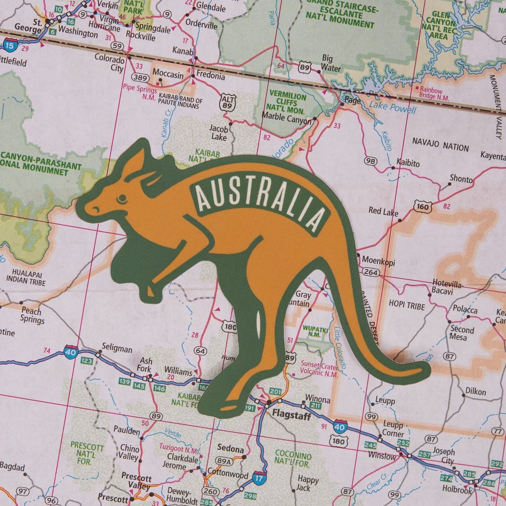 Australia Weatherproof Vinyl Travel Sticker – Gift or Souvenir