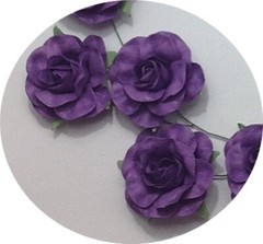 Off White & Purple Roses Valentine Card Scrapbooking Wedding ฺBouquet Bundle DIY