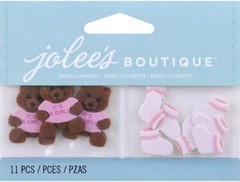 Jolee’s Boutique Embellishments ~ Mini Baby Girl Bear and Booties