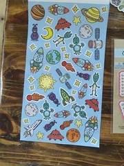 HUGE LOT of Stickers, Iron On, transfers Craft Lot w/12″x9″ Zippered storage bag