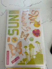 Me & My Big Ideas Mambi Stickers «Summer Time» Relax Heat Beach Sun Scrapbooking