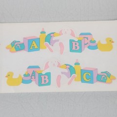 Vintage Mrs Grossmans Baby Toys Sticker Roll Lot of 38 Squares – READ