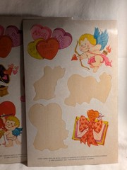 1980 Vintage Stickers Valentines Day Hearts Cupid Current Inc. Colorado Springs