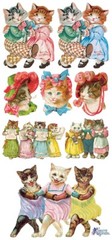 VIOLETTE STICKER – DANCE CATS – 8″ x 3 3/4″ (20cm x 9.5cm)