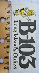 Vintage B-103 Long Island NY Radio Station Advertising Bumper Sticker Bumble Bee