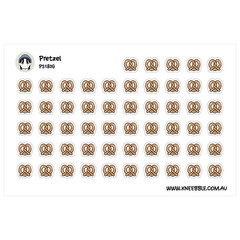 Pretzel Snack Stickers – Premium Bakery Themed Planner Decals to Organize Daily