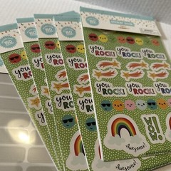 NEW Lot Of 12 Sticker Books Mixed Scratch Off Birthday Teacher Scrapbook Sheets