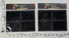 Chalkboard Sticker Labels Lot 7 Packs Black Assorted Shapes 144 Stickers Total