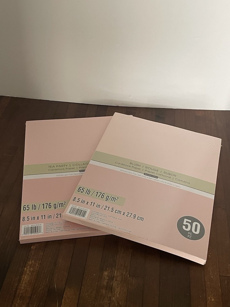 2 Packs of Michaels Recollections Card Stock 50 Pc Per Pack PINK 65 lb Cardstock