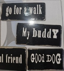 LI’L DAVIS DESIGNS Chipboard Words Dog- Paw Prints My Buddy Good Dog Faithful
