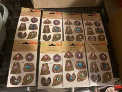 Lot Of 8 Crafter’s Square Gemstone Scrapbooking Stickers