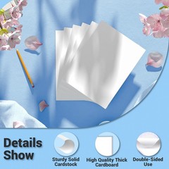 80 PCS White Cardstock Paper 8.5×11 Inch 200GSM Thick Printer DIY Craft