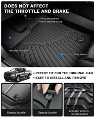 Powerty Floor Mats for 2022 2023 2024 2025 Nissan Frontier (Crew Cab with 2nd…