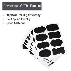 Chalkboard Labels Blackboard Stickers 50x35mm Reusable W Chalk Marker Count 96
