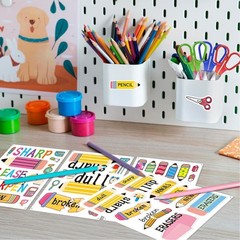 47Pcs Yellow Pencil Stickers,Back to School Label Sticker,Cute Pencil Station…