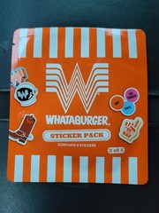 Whataburger Sticker Pack 2 of 5 Collectible 2026 Kids Meal Toy 8 Stickers Sealed