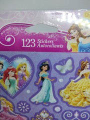 Disney Princess Stickers 123 On 6 Sheets 2 Designs