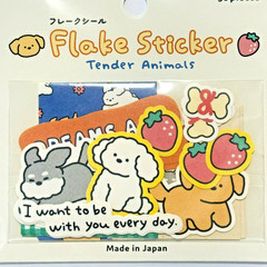 Dog Flake Stickers Poodle Schnauzer Maltese Kawaii Japan 30pcs