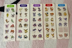 Vintage Sandylion Bug Normal Poison Fire & Water Element Pokemon Stickers