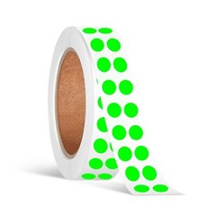 1000 Pcs 1/4 Inch Fluorescent Green Dot Stickers Garage Sale Price Stickers