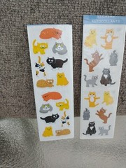 Mrs. Grossman’s stickers lot Of 4 Strips Cubby Cats Kittens Playful Cats New