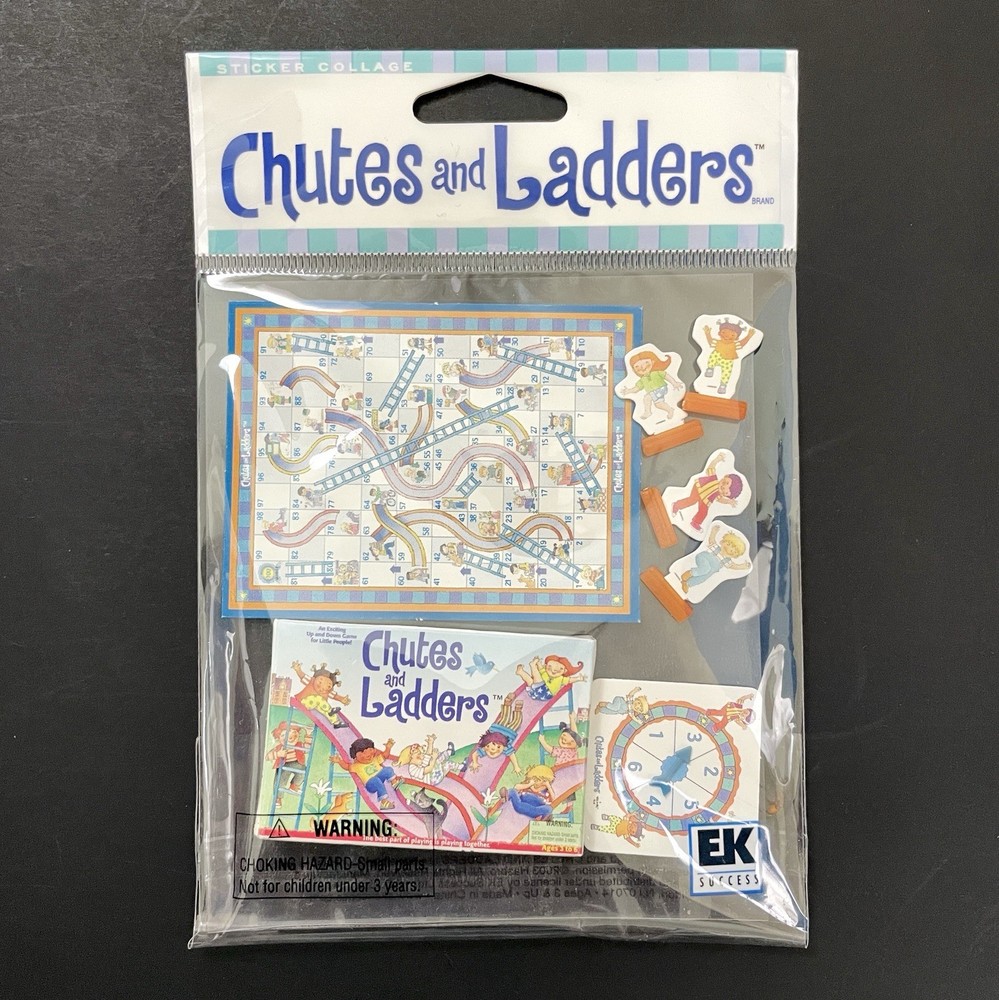 Jolee’s Boutique Chutes And Ladders Sticker Set Rare Mini Toys Games 2003 Hasbro