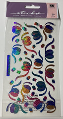 Sticko Metallic Foil Confetti Stickers EK Success 39ct 2010 SPMT17 NIP Scrapbook