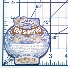 Vintage Princess Egg Shampoo Toilet Company Paper Sticker Decal Die Cut