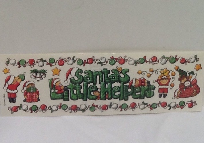 Santa’s Little Helpers 12″ Christmas Border STICKERS SCRAPBOOKING STICKER PARADE