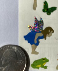 SPARKLE FAIRIES Prismatic Stickers (10pc)Forest•Butterflies•Frog•Fairytale •Fly