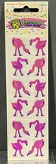 Rare Vintage Stickers NIP Sandy Lion Mother Of Pearl Opal Iridescent Flamingo