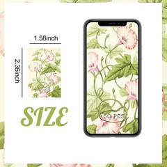 9 Sets 450 Sheets Washi Stickers for Journaling, Plants Fruit Flowers Butterfly